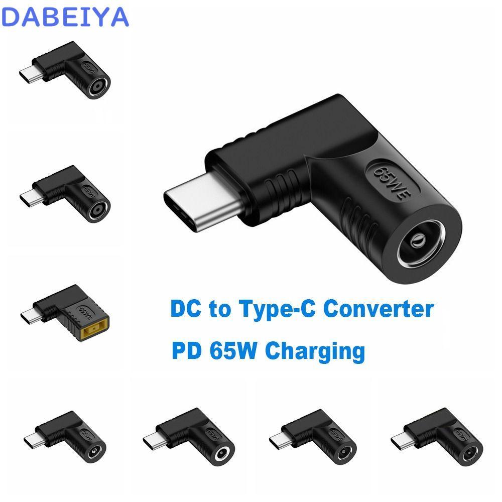 DABEIYA DC ถึง Type C Converter 5 V 9 V 12 V ปลั๊กสแควร์ 5.5X2.5 7.4X0.9 4.5X0.6 มม.แล็ปท็อปสําหรับ 