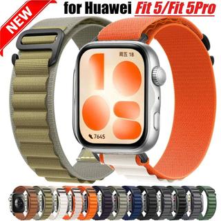 ไนลอนกีฬา Trail สําหรับ Huawei Fit 5 Fit5 Pro นาฬิกา Fit 4/Fit 4 Pro/3 Breathable Loop สร้อยข้อมือสําหรับ Huawei Fit 4 Pro Fit 3