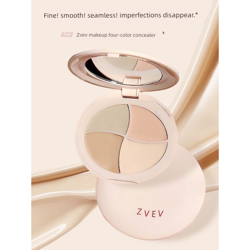 concealer คอนซีลเลอร์ corrector ZVEV แต่งหน้าคอนซีลเลอร์สี่สีคอนซีลเลอร์จุดฉีกขาดร่อง Nasolabial เส้