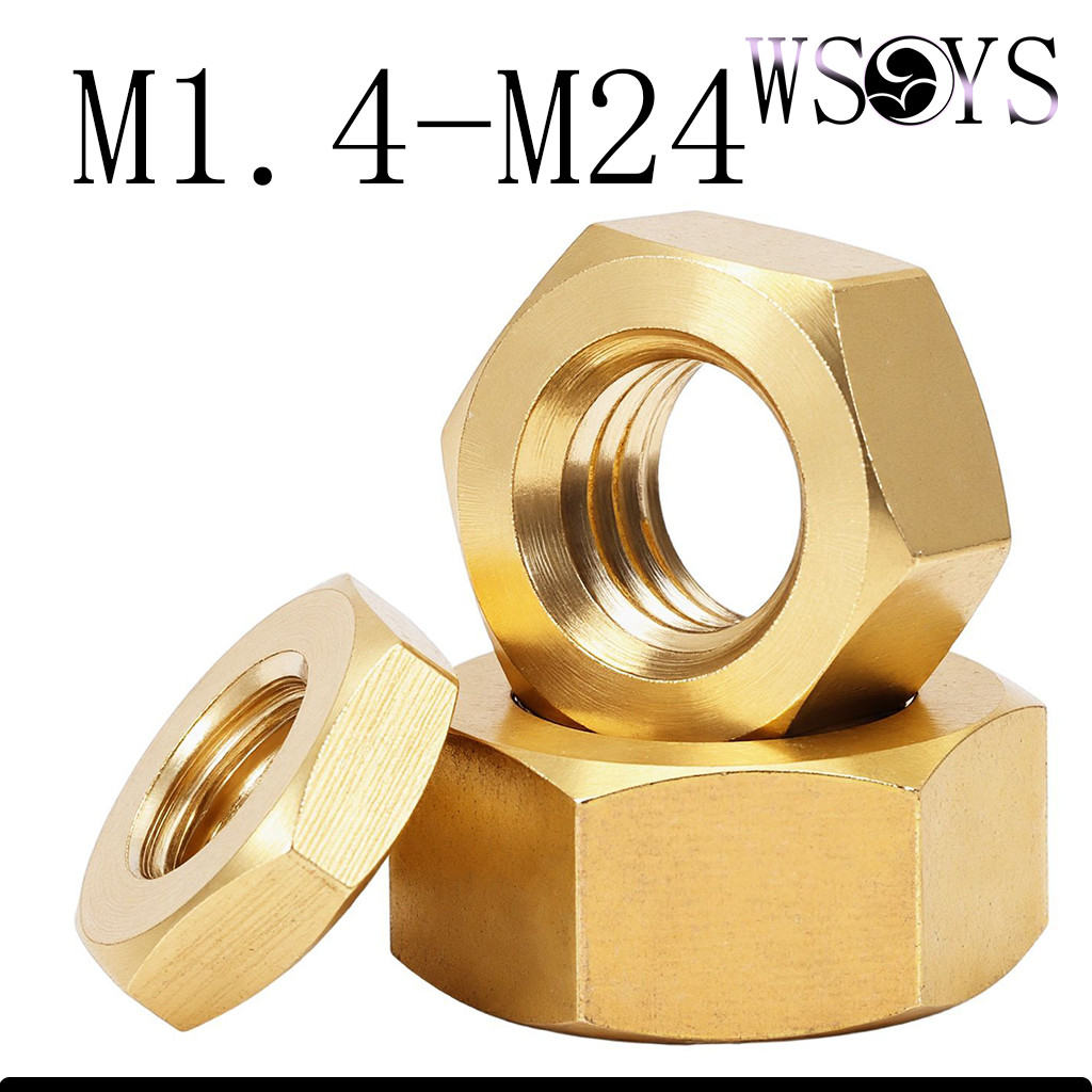 [WSYS]ทองเหลือง หัวน็อต หกเหลี่ยม ตัวเมีย/Brass Hexagon Nut(M1.4-M24 LM)
