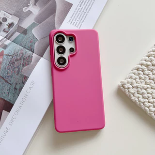 เคสซิลิโคนเหลวระดับพรีเมียมสําหรับ Samsung S26 S25 S24 Ultra Plus เคสป้องกันกันกระแทกลายนิ้วมือ