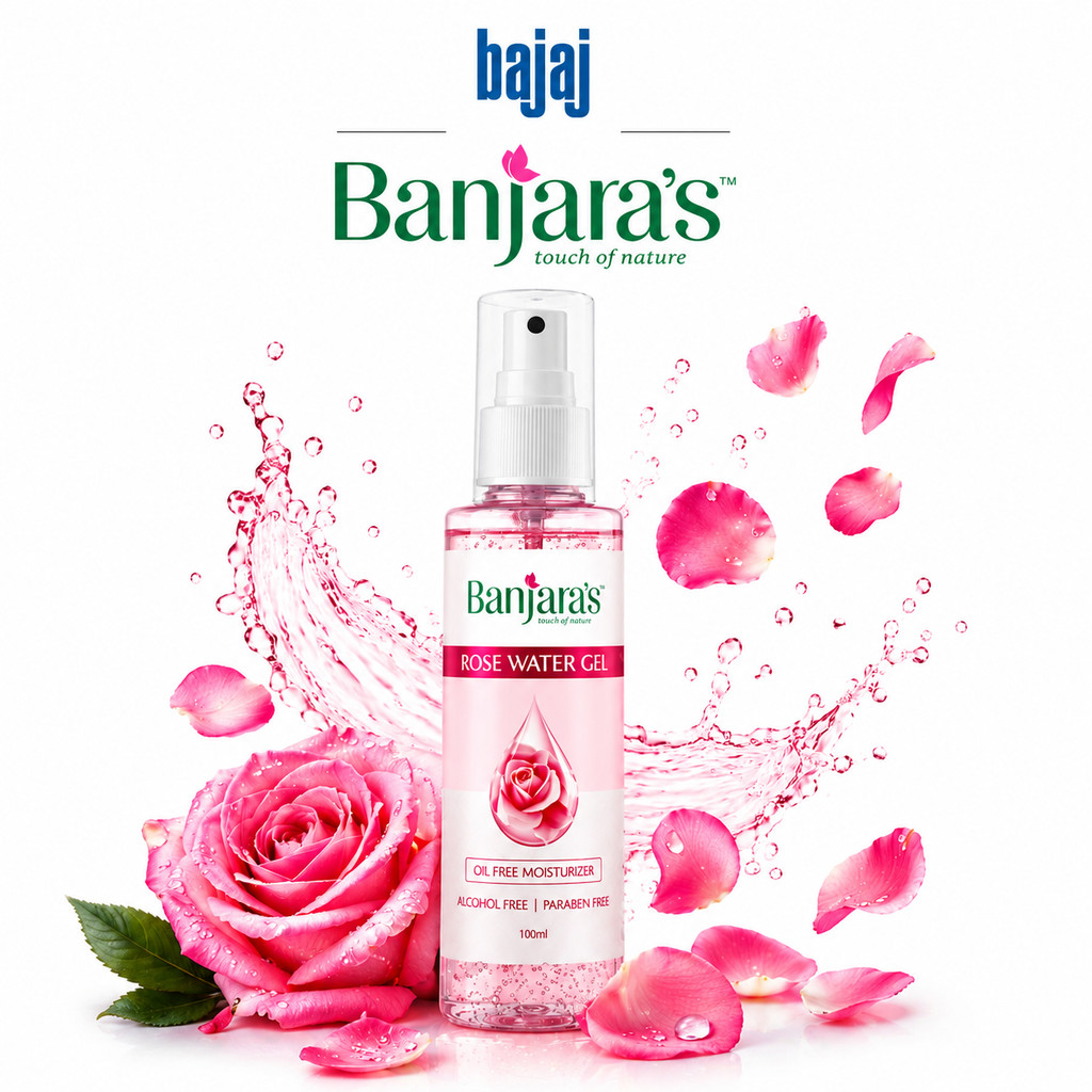 Banjara’s Rose Water Gel Spray 100ml | เจลน้ำกุหลาบ สเปรย์เติมความชุ่มชื้น ผิวสดชื่น Oil Free