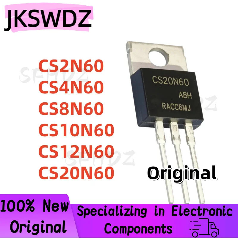 1-5PCS CS20N60 20N60 CS20N60A8H CS2N60 CS4N60 CS8N60 CS10N60 CS12N60 TO-220 MOSFET ในสต็อก MOSFET MO