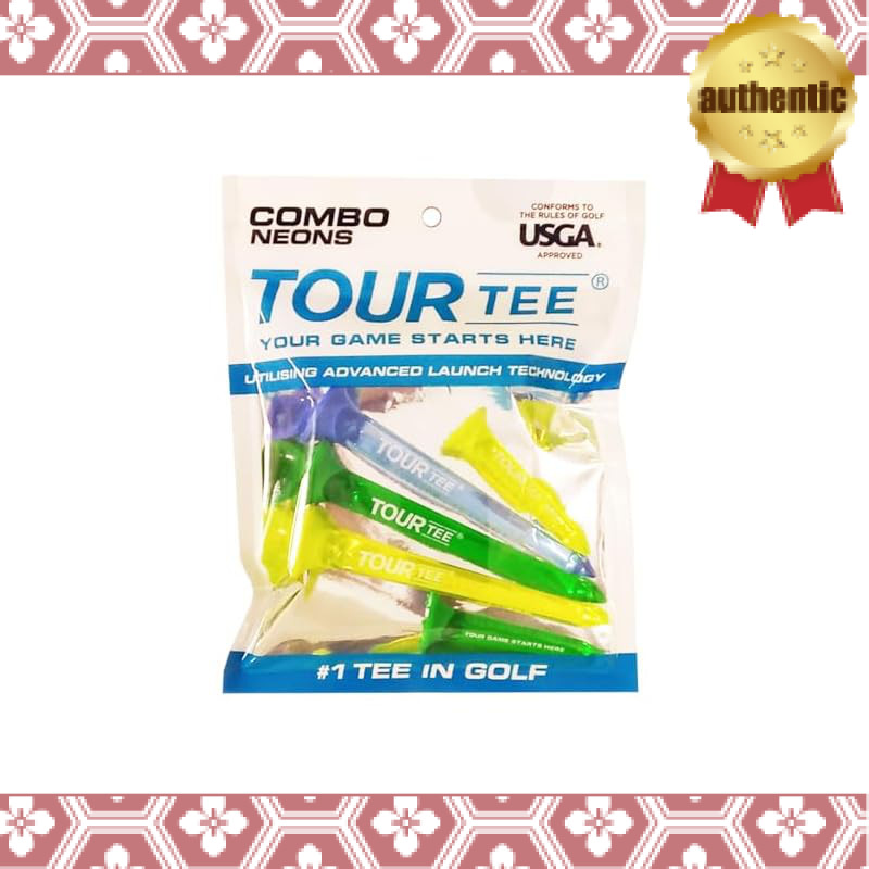 Tour Tee COMBO NEONS Golf Tees (Set of 5)