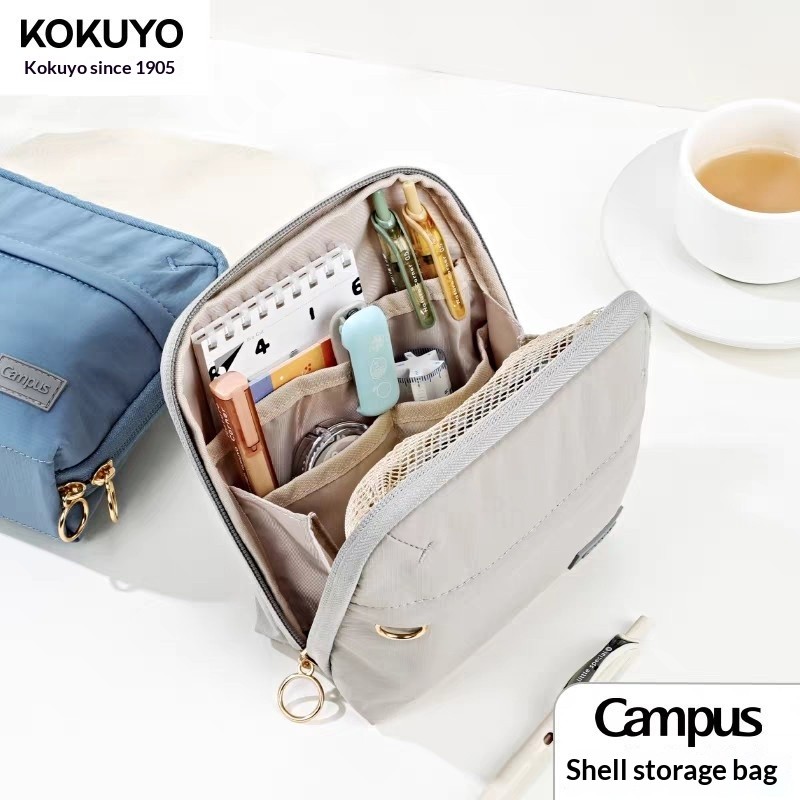กระเป๋าเก็บเปลือกหอย KOKUYO Campus – ที่จัดระเบียบอเนกประสงค์ที่ยอดเยี่ยมสําหรับเครื่องเขียน