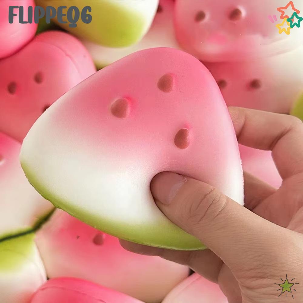 FLIPPEQ6 ของเล่นสกุชชี่ป้องกันความเครียด​​, การออกแบบ หยิก & บีบ​​ ปล่อยอารมณ์บีบของเล่นนุ่มและทนทาน ​​รูปผลไม้ตลก​​ ​​ปลอดสารพิษ & ปลอดภัย​​ ​​เครื่องคลายเครียดแตงโม​​
