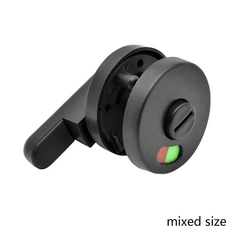 Zone Universal สีดํา WC Latch Vacant Engaged ประตูล็อคห้องน้ํา Shower Cubicles