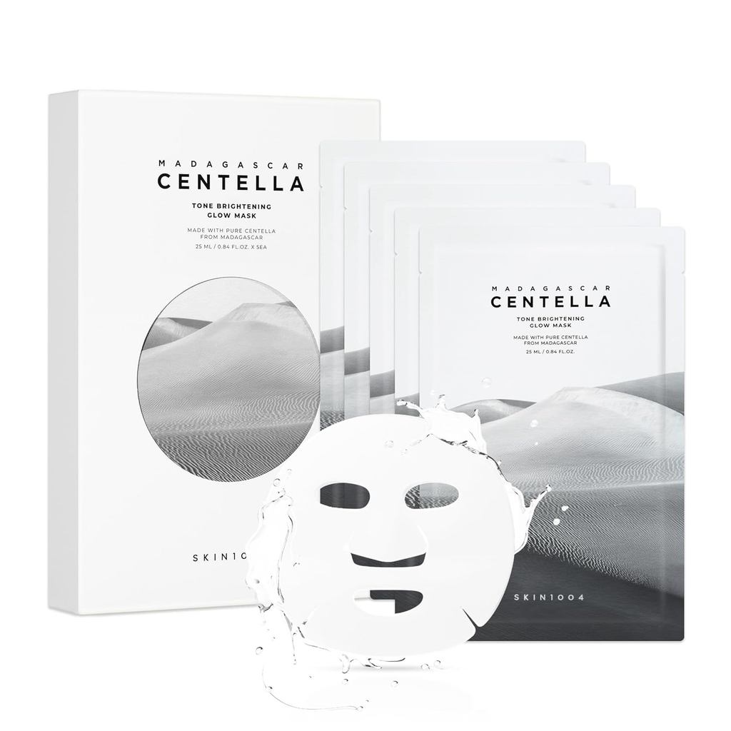 SKIN1004 Brightening Skin Mask, Improving Uneven Skin Tone, Radiant Mask, Centella Asiatica Moisturi