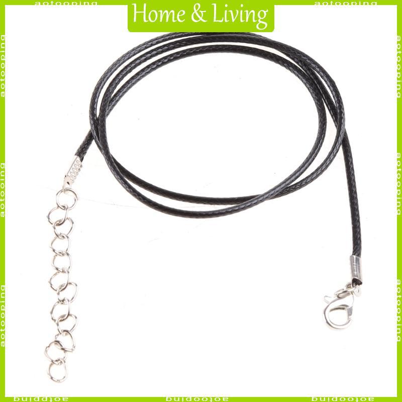 AOTOO DIY สร้อยคอสีดํายางสําหรับ w Lobster Clasp Design 18 Clasp Chain สําหรับสร้อยข้อมือสร้อยคอเครื