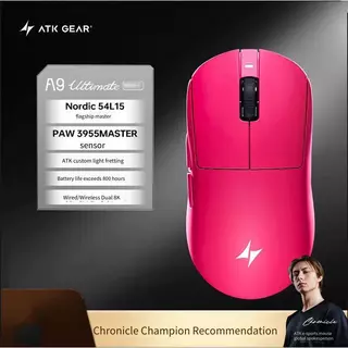 ATK GEAR Dragonfly A9Air Ultimate+ Ergonomics เมาส์สําหรับเล่นเกมแบบมีสาย/2.4G