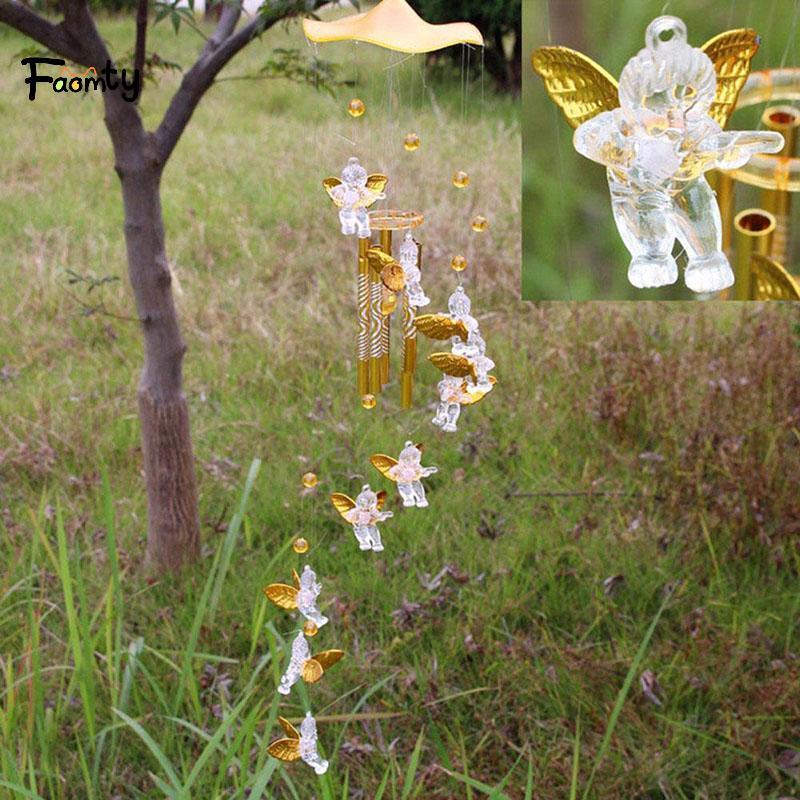 [Famty] Love Angel Cupid Wind Chime Bells แขวนสร้างสรรค์ Luy แขวนเครื่องประดับ Blessing ของขวัญห้องนั่งเล่นกลางแจ้งเตียงแขวนจี้