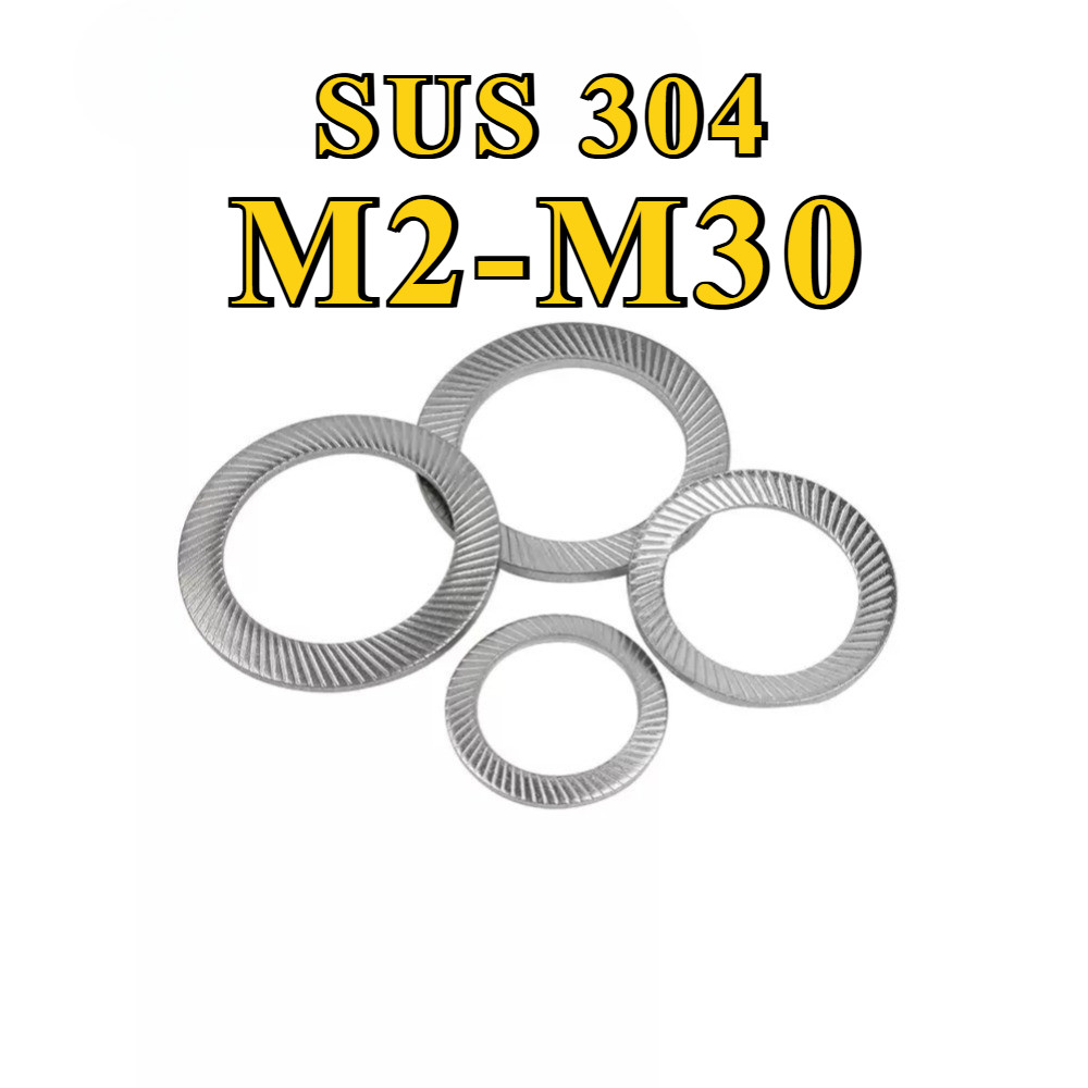 แหวนรอง แหวนรองน็อต ล็อค ฟันบนลาง กันสั่น กันคลาย สเตนเลส 304 / Serrated Lock Washer M2-M30[NBL] ราคา ถูกที่สุด ดีลบีเคเค แกลเลอรีภาพที่ 9