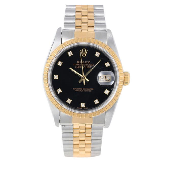 Rolex Rolex Log 36mm Automatic Mechanical Mens Watch 16233 ด้านหลังเพชร