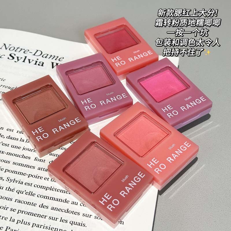สินค้าใหม่ทุกวัน/HERORANGE HERORANGE Monochrome Blush Low Saturated Sweet Girl Vitality Girl Pseudo-