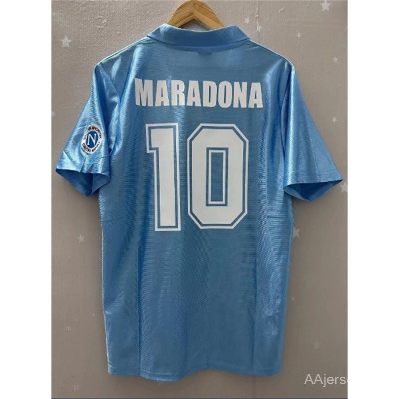 Retro เสื้อกีฬาทีม Napoli บ้าน ฤดูกาล 1990-1991 สำหรับผู้ชาย