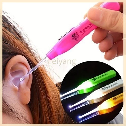 Feiyangไม้แคะหูมีไฟ LED ที่แคะหู LED Ear Pick Remover ที่แคะหู ทำความสะอาดหู ที่แคะหูแบบมีไฟ ส่องสว่าง