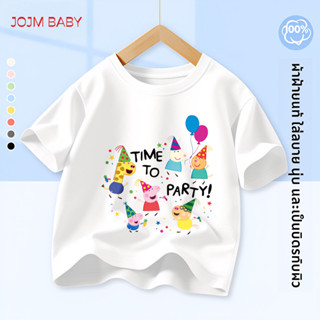 11 สีสาวน่ารักแขนสั้นเสื้อยืดเด็กเสื้อผ้าฝ้าย 100% นุ่มและระ…