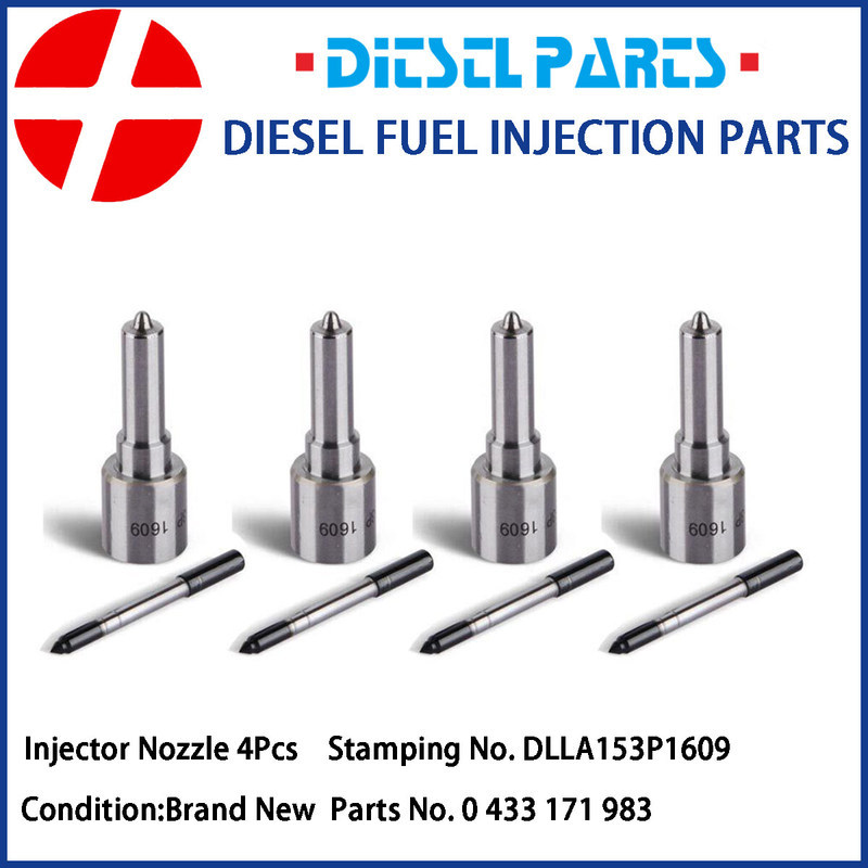 หัวฉีดหัวฉีดหัวฉีด 4 ชิ้น DLLA153P1609 0433171983 สําหรับ Hyundai Starex 2.5d 33800-4A600 0445110278