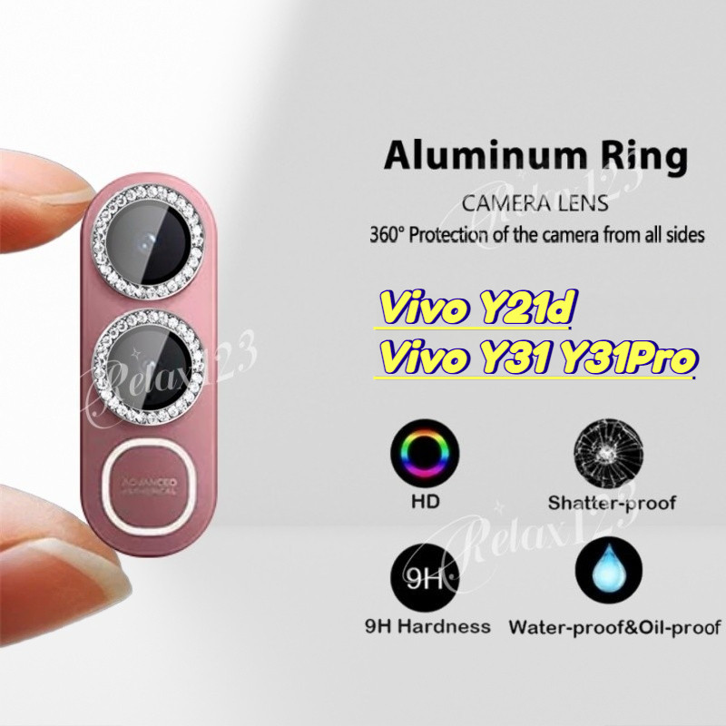 Vivo Y31 5G 2025 Max HD Glitter เพชรโลหะแหวนกล้องกระจกเลนส์สําหรับ VIVO Y31 Y31Pro Y21d Y 31 VivoY31