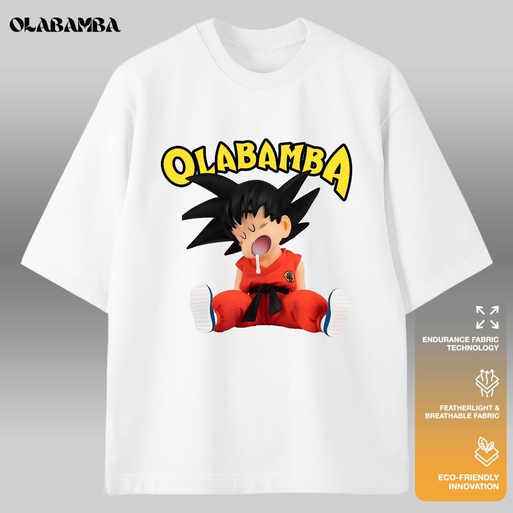 KATUN LABAMBA Distro เสื้อยืดสําหรับผู้ชายและผู้หญิง Oversize Sleepy Goku 3D การพิมพ์หน้าจอ UNISEX T