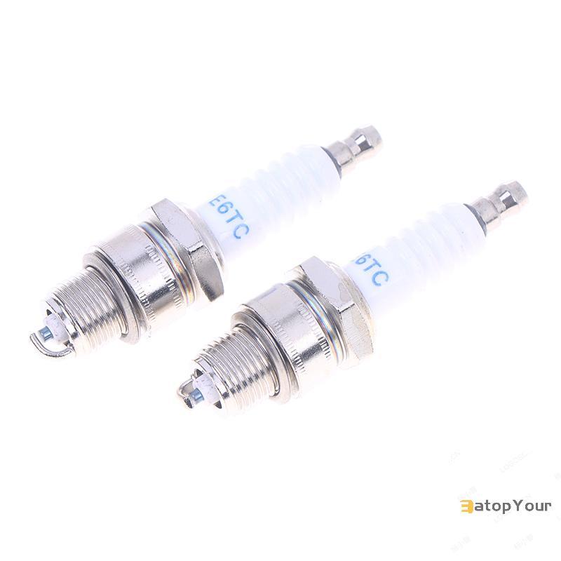 EatopYour 1/3 ชิ้นยี่ห้อใหม่รถจักรยานยนต์ Spark Plug E6TC สําหรับสกู๊ตเตอร์ Moped Part เปลี่ยนอุปกรณ