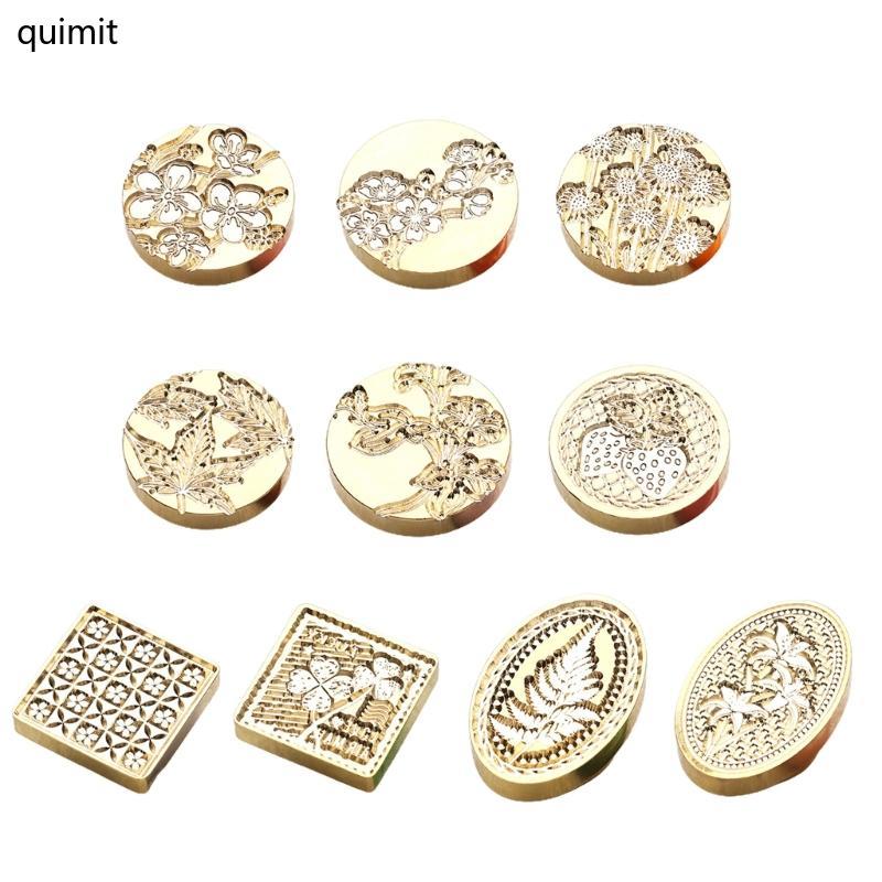 QUIM Fire Paint Stamp Head Sealing Wax Stamp Head Flower Wax Seal Stamp for Envelope