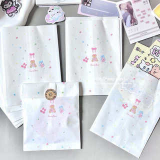 ถุงกระดาษ ถุงกระดาษของขวัญ ลาย เชอร์รี่แบร์ 🍒🧸 ขนาด17*12cm ราคา10ชิ้น