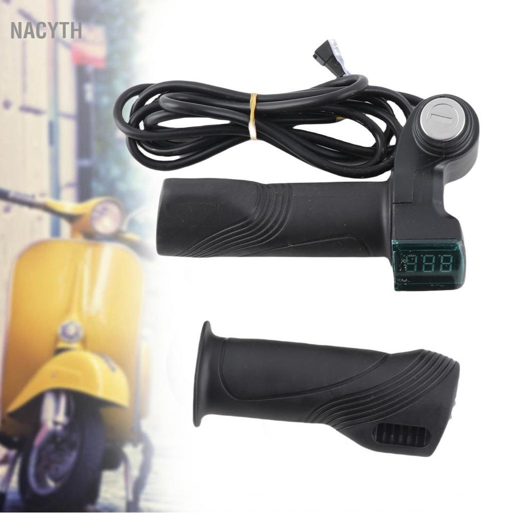 Nacyth Domary Handlebar Grips E Bike Scooter KIT สำหรับพลาสติกสีดำทั้งหมด