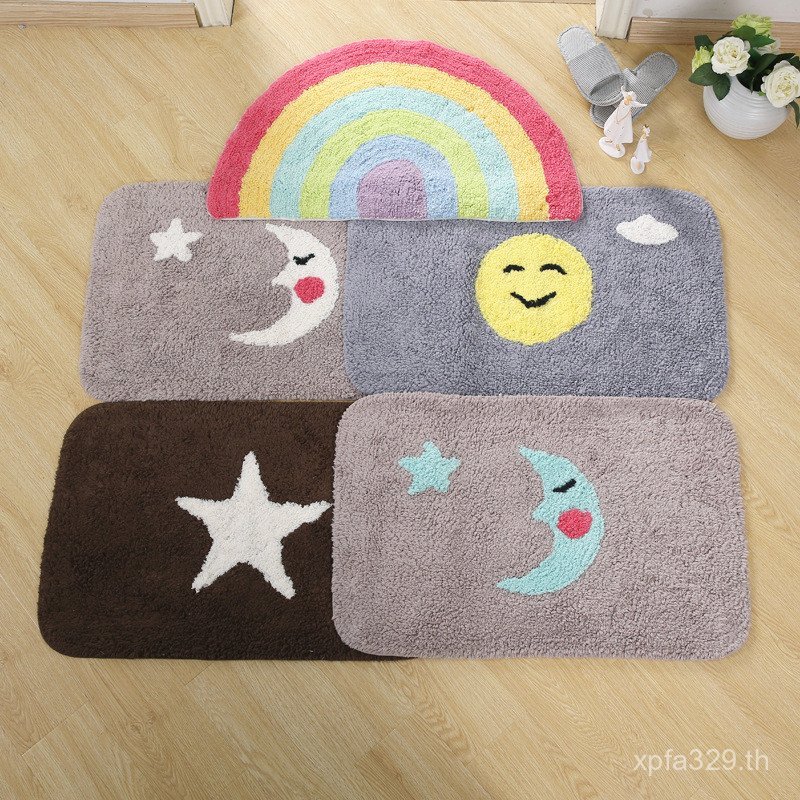 ผ้าฝ้ายห้องครัว Dirt-Resistant Foot Mat Galaxy Chenille พรมปูพื้นห้องน้ํา Foyer ระเบียงทางเข้าพรมดูด