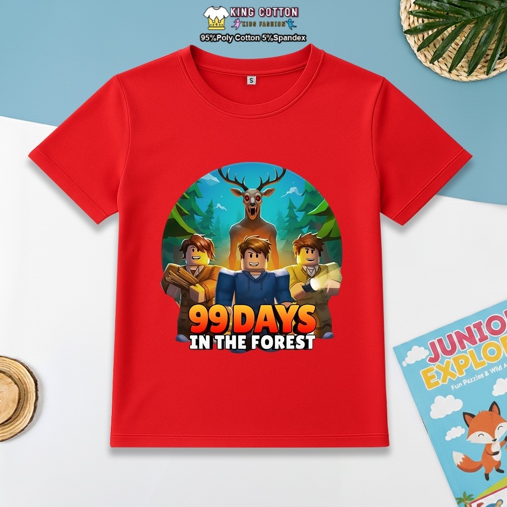 99 Days In The Forest เสื้อยืดขนาดเด็กและผู้ใหญ่ ผ้าโพลีไทยสุดเท่หนา ขนาดตั้งแต่ 7 - 95kg