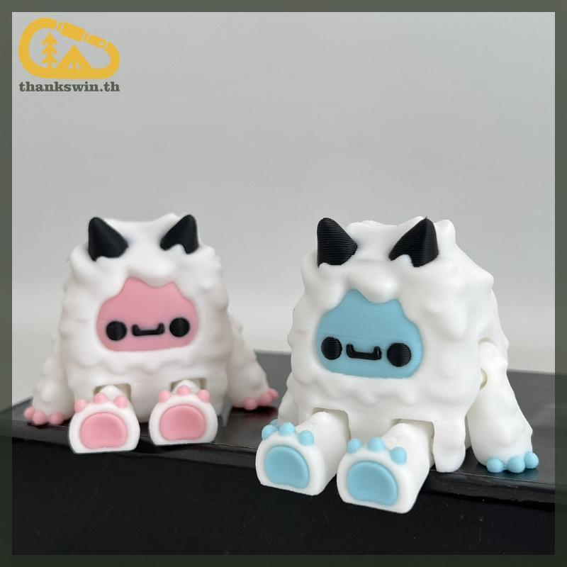 Thankswin Snowman Yuti & Yeda เกมอุปกรณ์ต่อพ่วงตัวเลขของเล่น Multi-Joint Movable เครื่องใช้ในบ้านตกแ