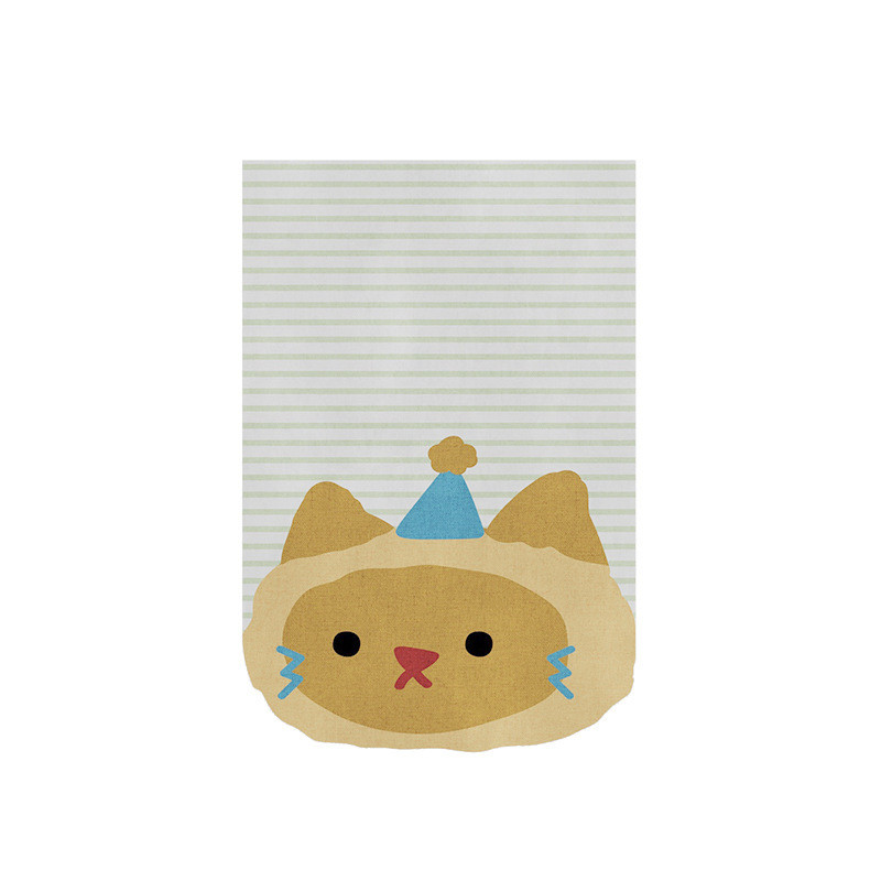 ม่านประตูแมวน้อย ราวแขวนม่าน30x50cm ผ้าม่านประตูครึ่ง ผ้าม่าน ลายน้องแมว ม่านแบบสอดราง ผ้าม่าน - รูปที่ 2