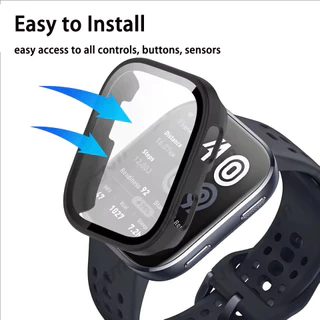 【เคส+สาย】ปกกระจกนิรภัย สายซิลิโคน for Amazfit bip 6 สายยางกีฬาอ่อน ฝาครอบแข็ง วัสดุ PC for Amazfit bip 6