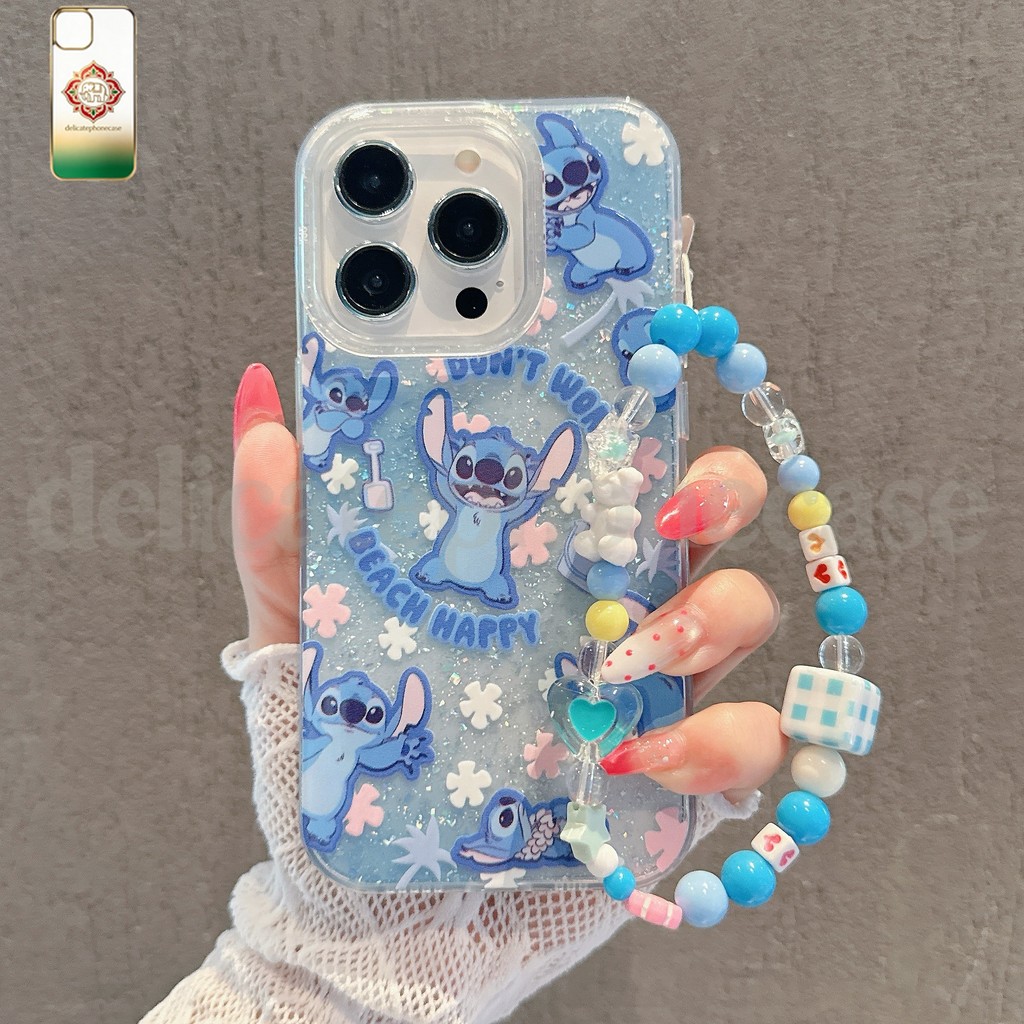 เคสมือถือสำหรับ iPhone 17 16 15 14 13 12 11 ใสกลิตเตอร์โปร่งแสง ลายการ์ตูนน่ารัก THSF02