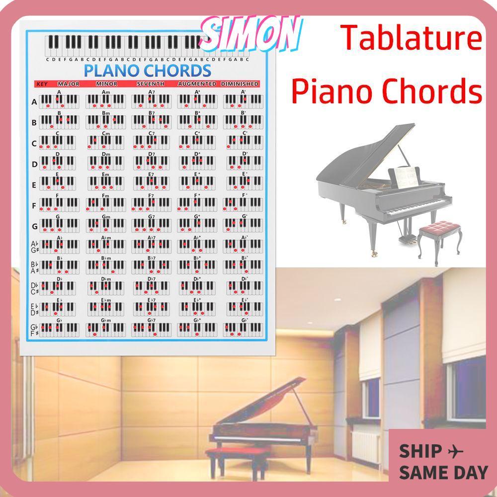 SIMON Tablature Piano Chords คีย์บอร์ดเครื่องมือขนาดใหญ่เด็กของขวัญ 88 คีย์เริ่มต้น