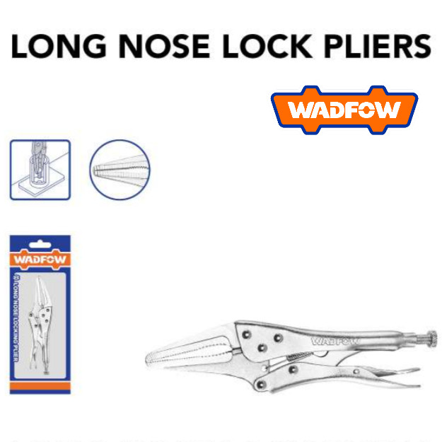 [ WADFOW ] (WLP3106) Long Nose Lock Pliers | 6 inch | 0–61mm Jaw Range