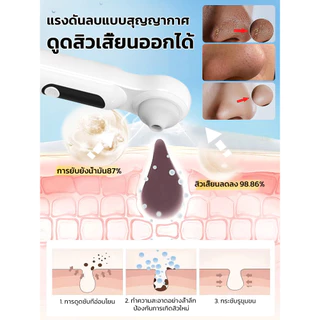 💕ราคาต่ำสุด💕เครื่องทำความสะอาดรูขุมขนไฟฟ้ารุ่นใหม่ เครื่องดูดสิว เครื่องดูดสิวเสี้ยน ปรับได้ 3ระดับกำจัดสิวหัวดำไฟฟ้า