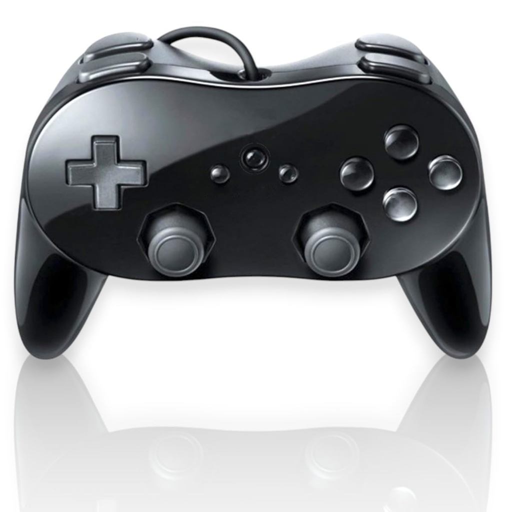 Falsoy Wii Classic Controller PRO, Wii/Wii U Compatible Controller with Vibration Function (Compatib