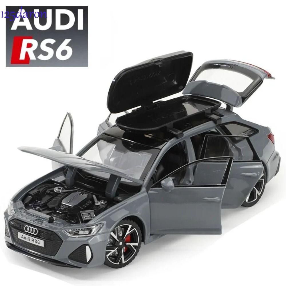 DARON1 Audi Alloy Car Model, 7 ประตูเปิด Diecast Audi RS6 รถของเล่น, การศึกษาจําลองความสามารถสูงโลหะ