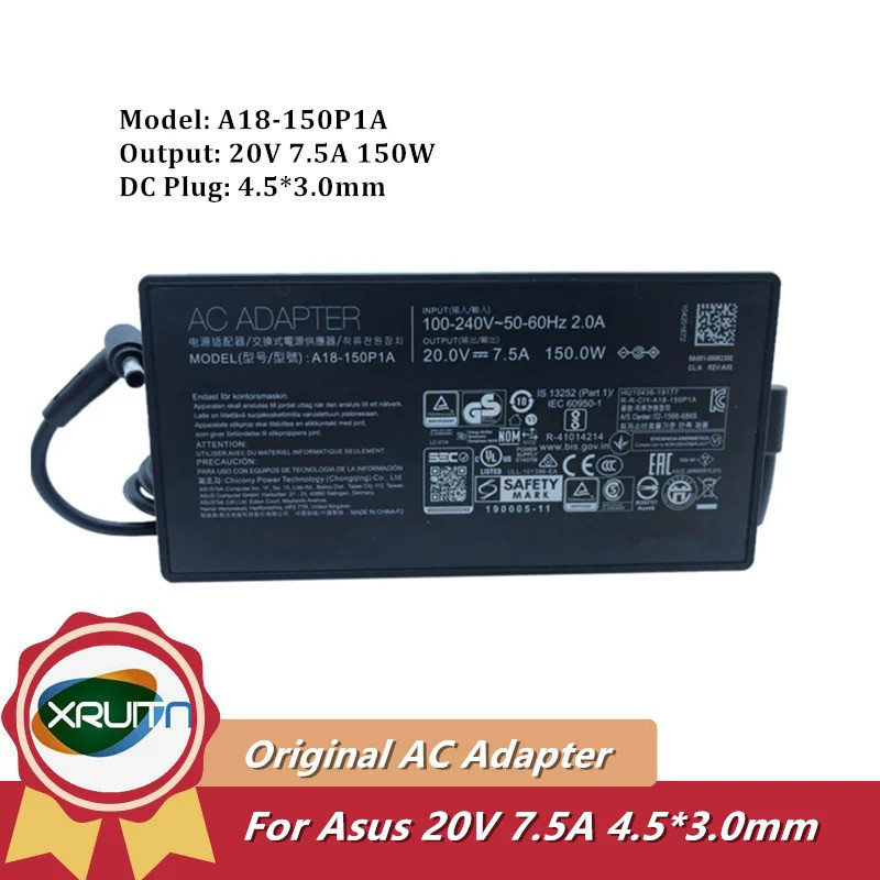 ของแท้ A18-150P1A 20V 7.5A อะแดปเตอร์ AC ADP-150CH B สําหรับ Asus F571GT X571G TUF GAMING A17 FA706I