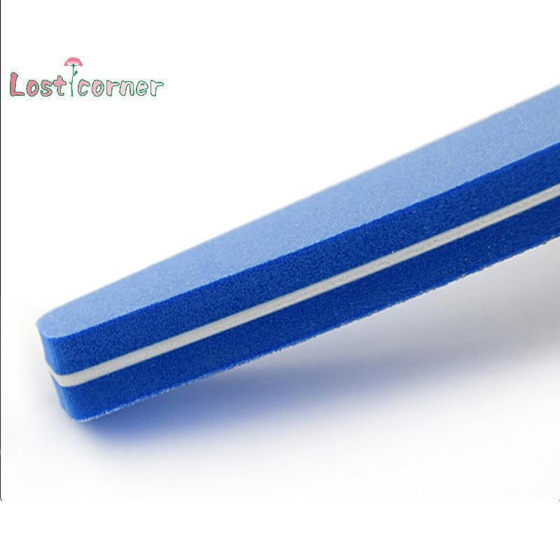 [มุมหาย] 10 ชิ้นชุดล้างทําความสะอาดได้ฟองน้ําขัดตะไบเล็บบัฟเฟอร์ 100/180 ขัดบด [ใหม่] - รูปที่ 6