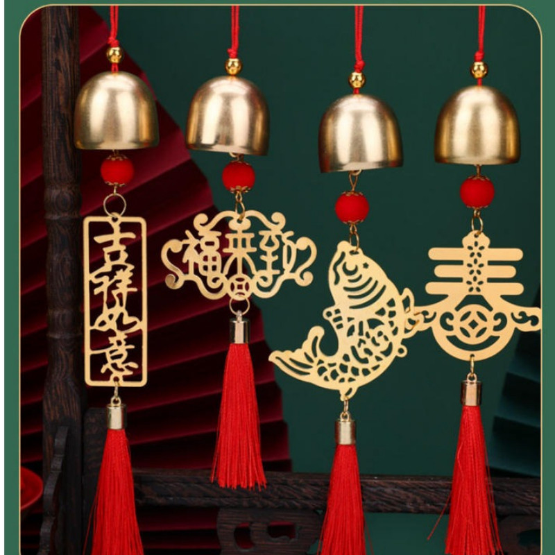 ฮวงจุ้ยกระดิ่งลมจี้ตกแต่งปีใหม่ระฆังโลหะดึงดูดโชคลาภปรับฮวงจุ้ยเสริมโชคบ้านสำนักงานร้านค้าแขวนป้ายของขวัญปีใหม่ 2026 - รูปที่ 7