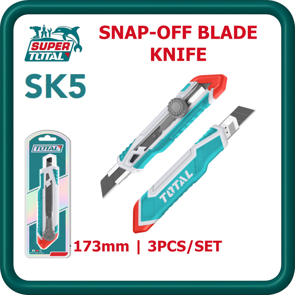 [ TOTAL ] (THT511826) SK5 Snap Off Blade Knife | 18mm | 173mm | 18 x 100mm Blade