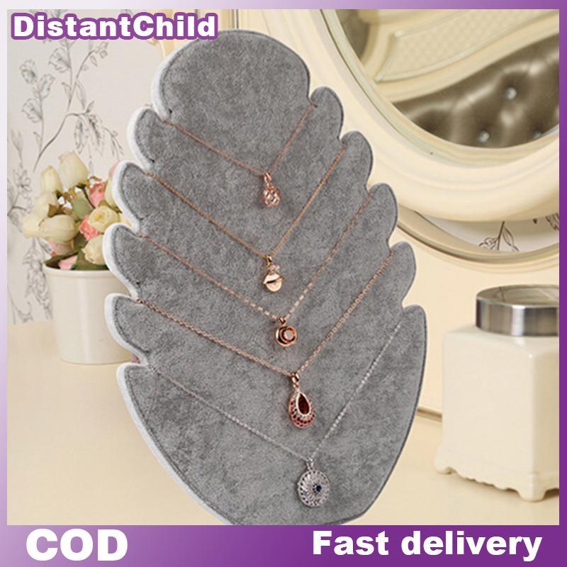 DSTH รูปร่างเปลวไฟสร้อยคอเครื่องประดับชั้นวางกํามะหยี่จี้โซ่ผู้ถือจอแสดงผลขาตั้ง DSS