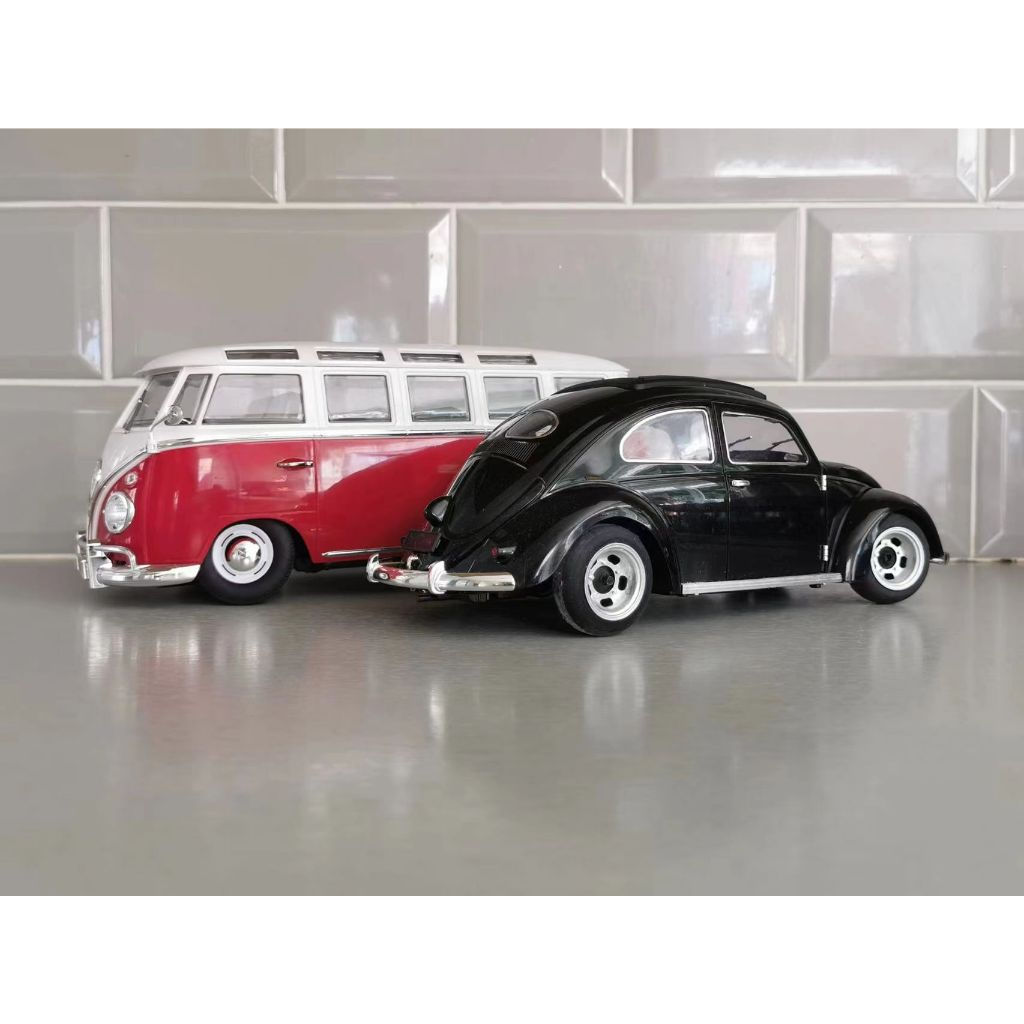 HiPoRC CXD 1/16 D62mini Full Scale รีโมทคอนโทรลรถ RC รถ Retro Beetle 1950 รถปีนเขาจําลองของเล่นเทศกา