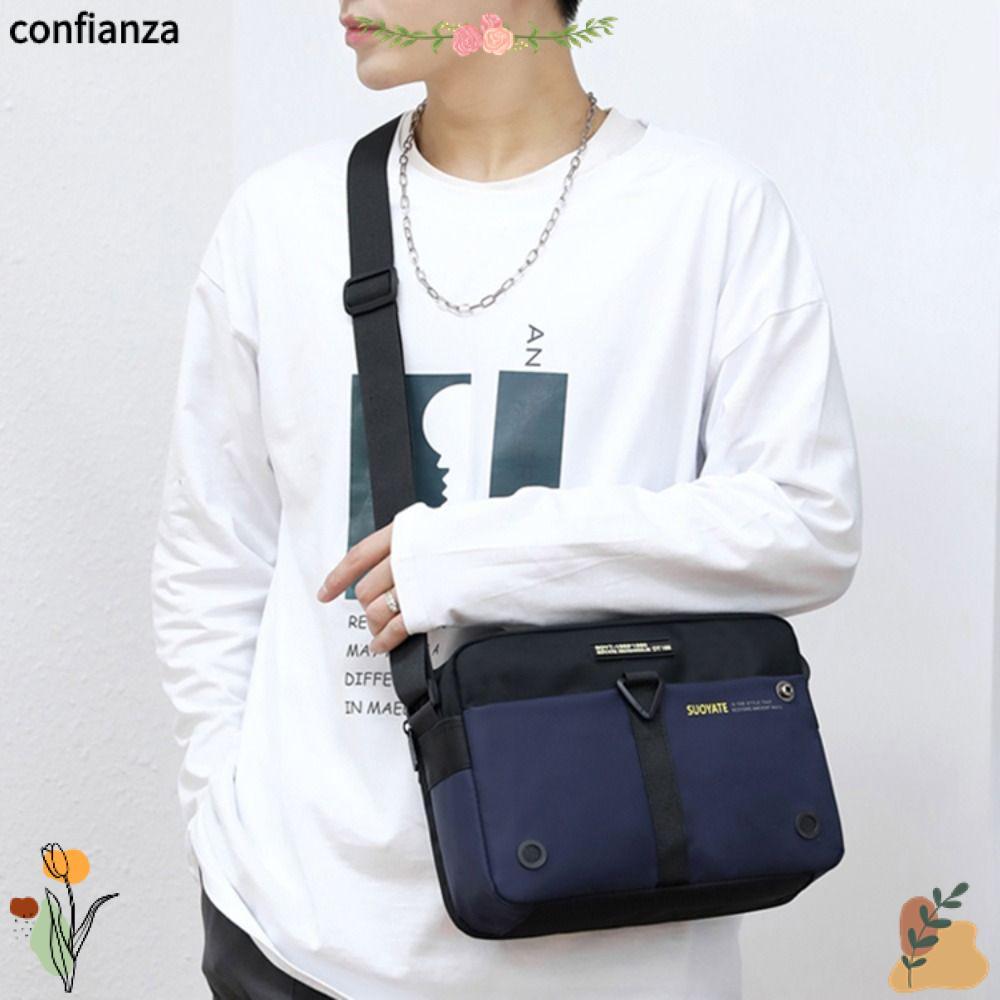 Confianza กระเป๋าสะพายไนล่อน  แบบพกพาสำหรับผู้ชาย