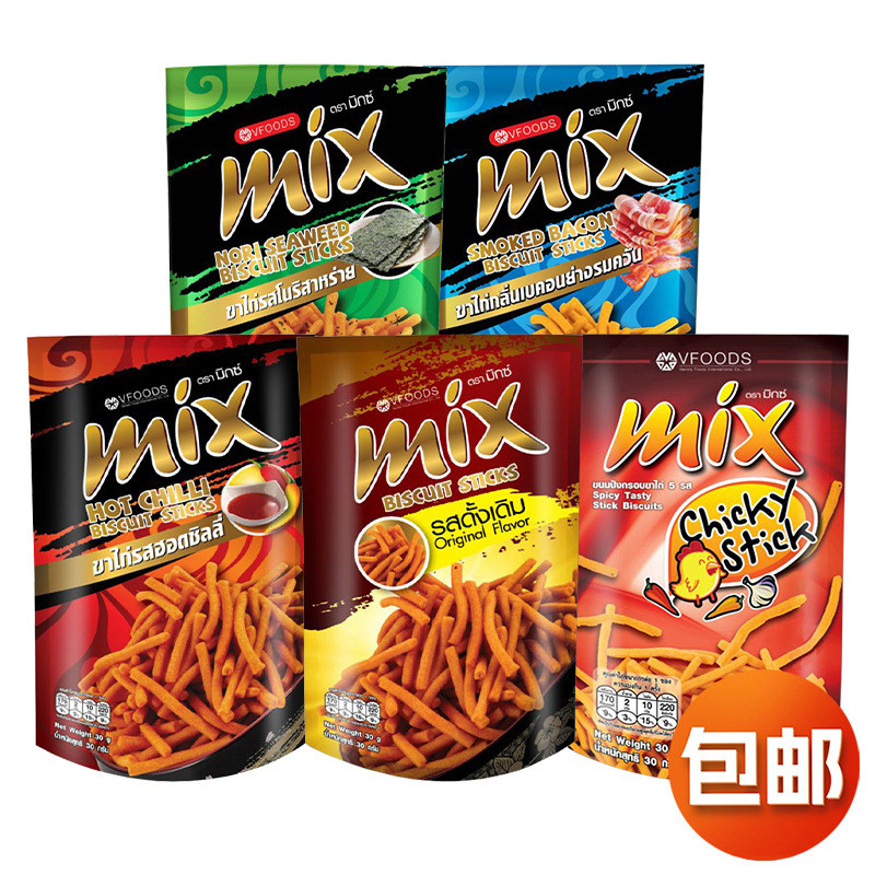 ประเทศไทยนําเข้าVFOODS MIX Crispy Fries Original Mimiกุ้งFrench Fries Influencer Casual Snacks Snack