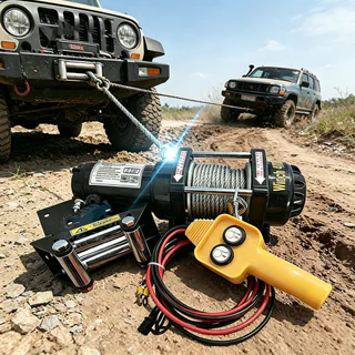 รอกไฟฟ้า12v 2000lb/3000lb แรงดึงแนวนอน 1360kg ส่วนใหญ่ใช้สำหรับรถ ใช้งานง่าย กันน้ำ และทนทานมาก มอเตอร์ทองแดงบริ