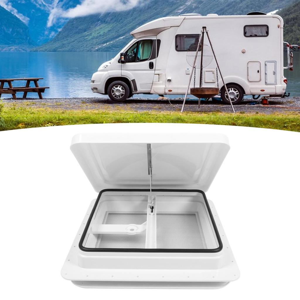 Yohooo 14 นิ้ว RV หลังคา Vent สแตนเลสหน้าจอ Motorhome เรือยอชท์ 340x340 มม. เปิด Leakproof กรอบปรับไ