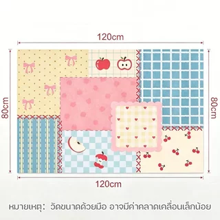 พรมปูพื้น ผืนใหญ่ขนนุ่ม พรมขนนุ่ม คริสตัลวูล กันลื่นห้องนั่งเล่น ห้องนอน ของตกแต่งบ้าน ขนาด 80x120cm
